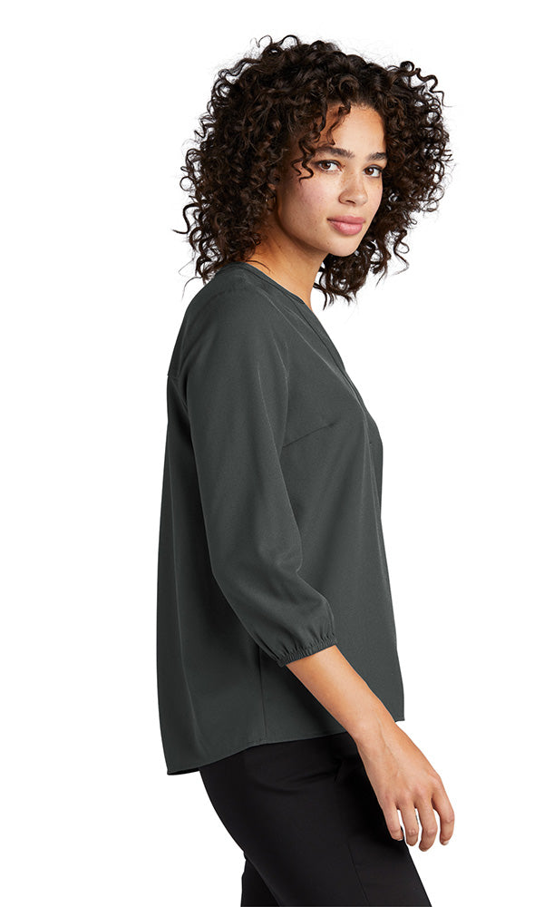 Mercer+Mettle® Women's Stretch Crepe 3/4-Sleeve Blouse