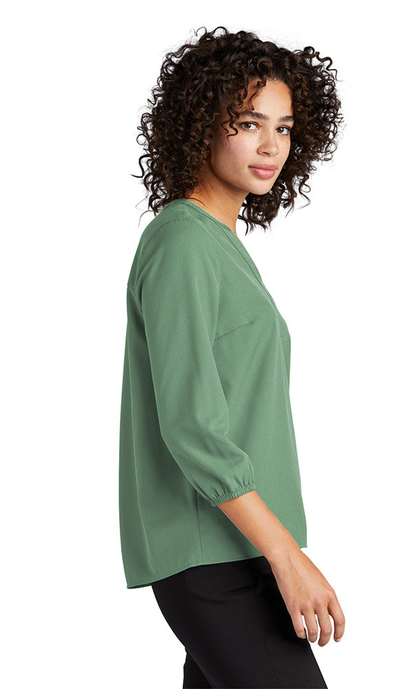 Mercer+Mettle® Women's Stretch Crepe 3/4-Sleeve Blouse