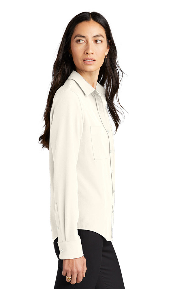 Mercer+Mettle® Women's Stretch Crepe Long Sleeve Camp Blouse