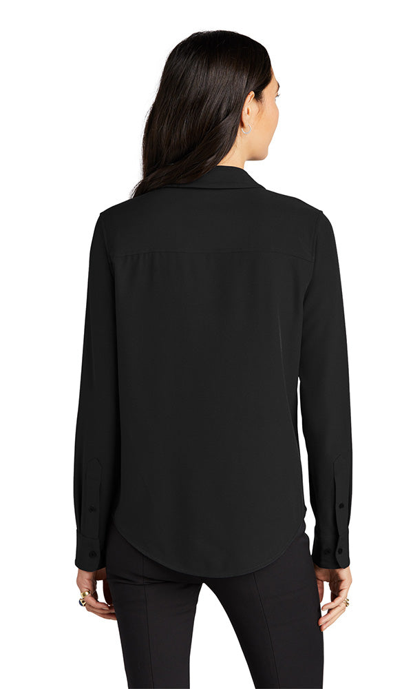 Mercer+Mettle® Women's Stretch Crepe Long Sleeve Camp Blouse