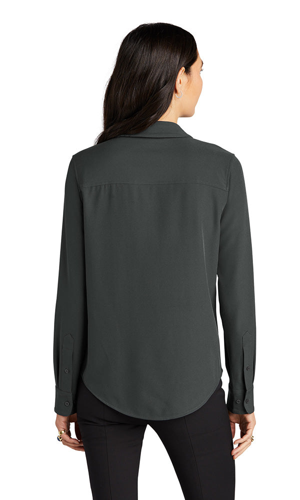 Mercer+Mettle® Women's Stretch Crepe Long Sleeve Camp Blouse