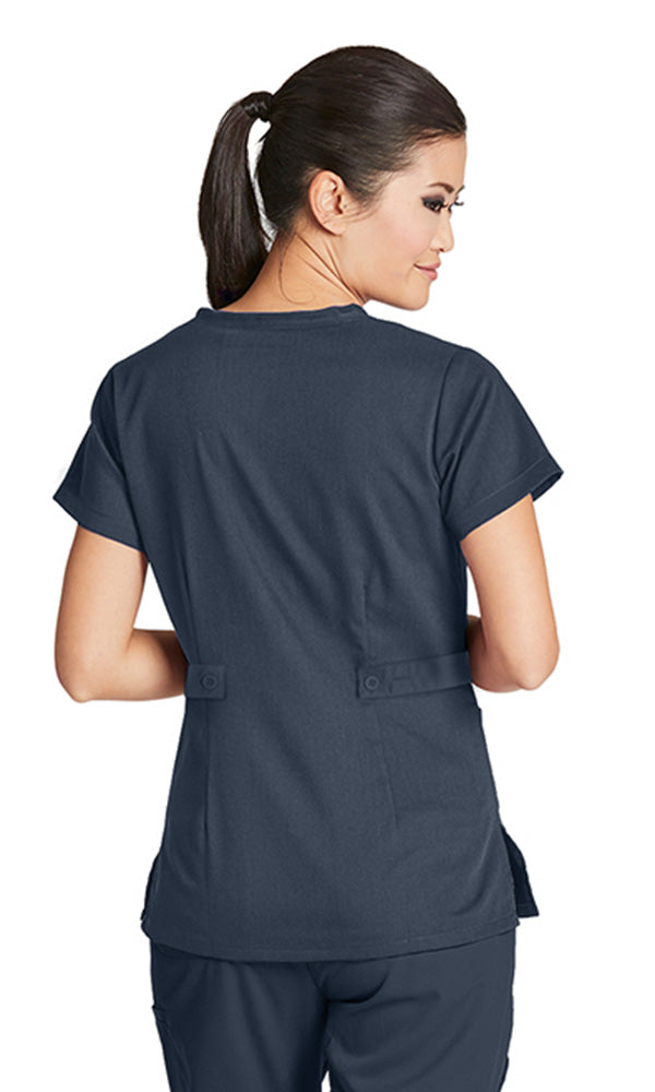 Grey's Anatomy™ Women's Riley 3-Pocket Mock Wrap V-Neck Scrub Top