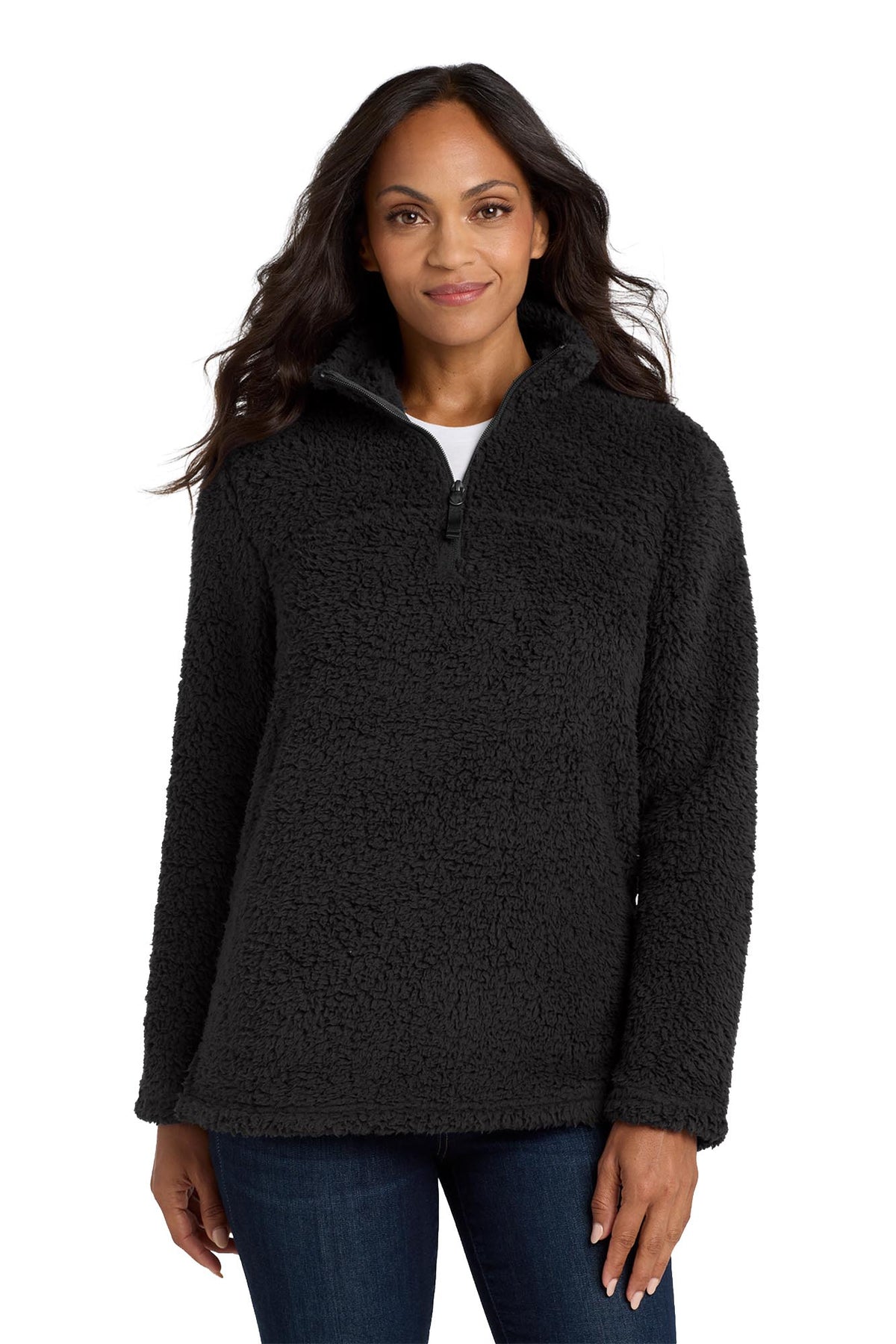 Port Authority® Women's Cozy 1/4-Zip Fleece - Black