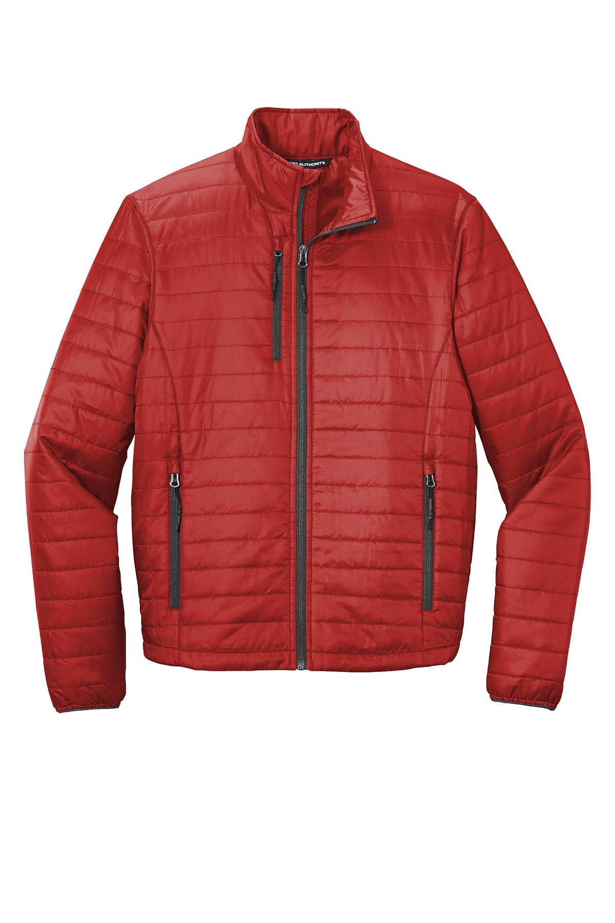 Port Authority® Packable Puffy Jacket - Fire Red/Graphite
