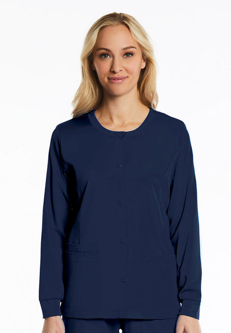 Elements by Alexanders Uniforms Women's 3-Pocket 4-Way Stretch Snap Button Scrub Jacket