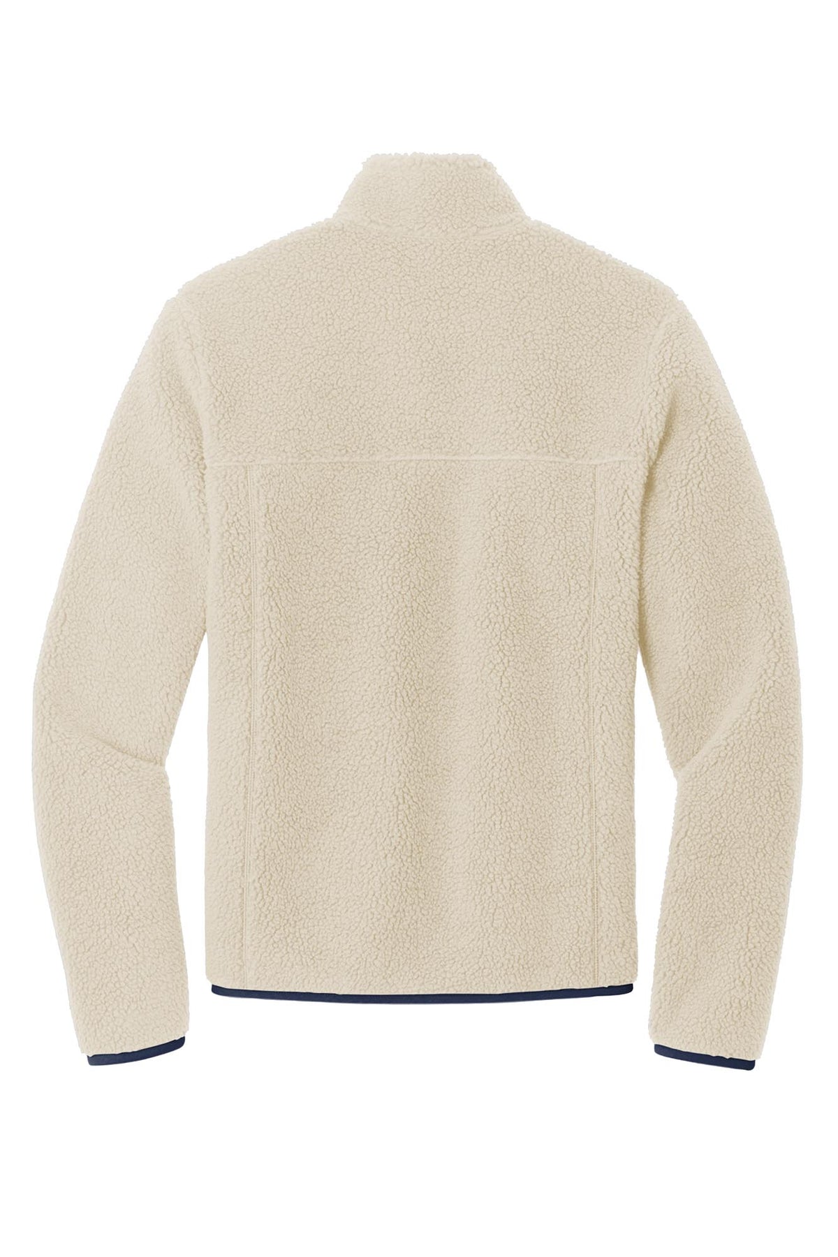 Port Authority® Camp Fleece Snap Pullover - Oat/Dress Blue Navy
