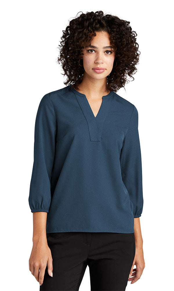 Mercer+Mettle® Women's Stretch Crepe 3/4-Sleeve Blouse