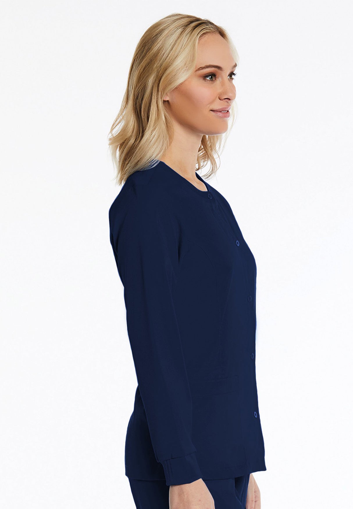 Elements by Alexanders Uniforms Women's 3-Pocket 4-Way Stretch Snap Button Scrub Jacket