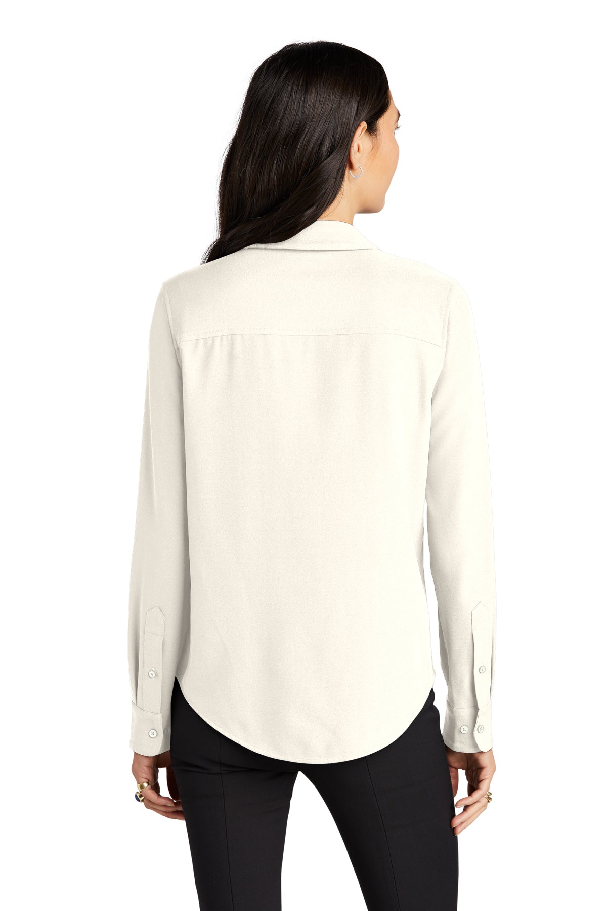 Mercer+Mettle® Women's Stretch Crepe Long Sleeve Camp Blouse