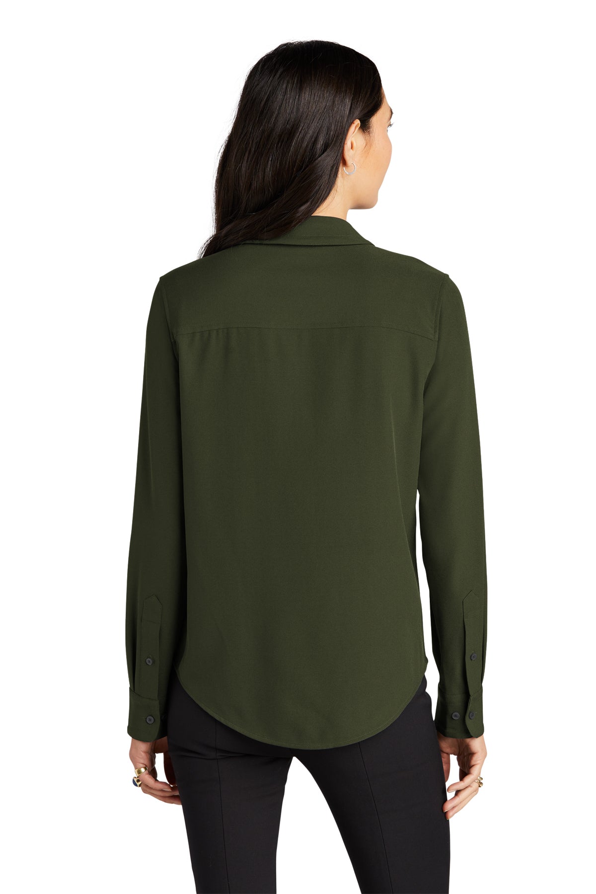 Mercer+Mettle® Women's Stretch Crepe Long Sleeve Camp Blouse