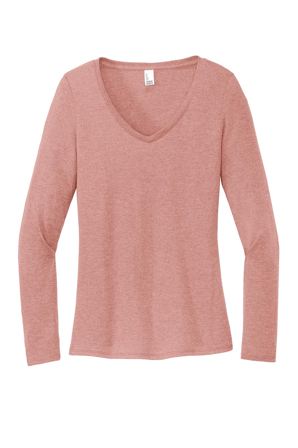 District® Women’s Perfect Tri® Long Sleeve V-Neck Tee - Blush Frost