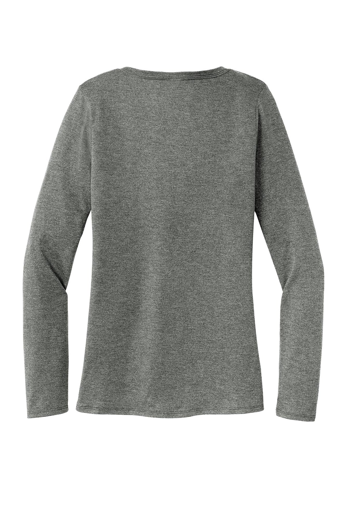 District® Women’s Perfect Tri® Long Sleeve V-Neck Tee - Heathered Charcoal