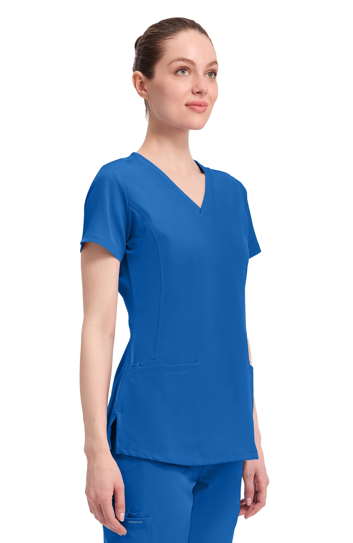 Healing Hands HH Works Monica Women's 4-Pocket Stretch V-Neck Scrub Top