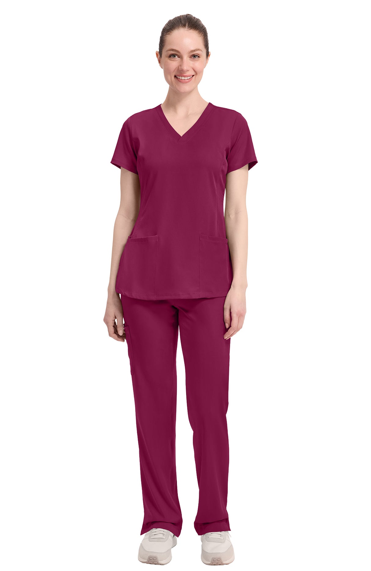 Healing Hands HH Works Monica Women's 4-Pocket Stretch V-Neck Scrub Top