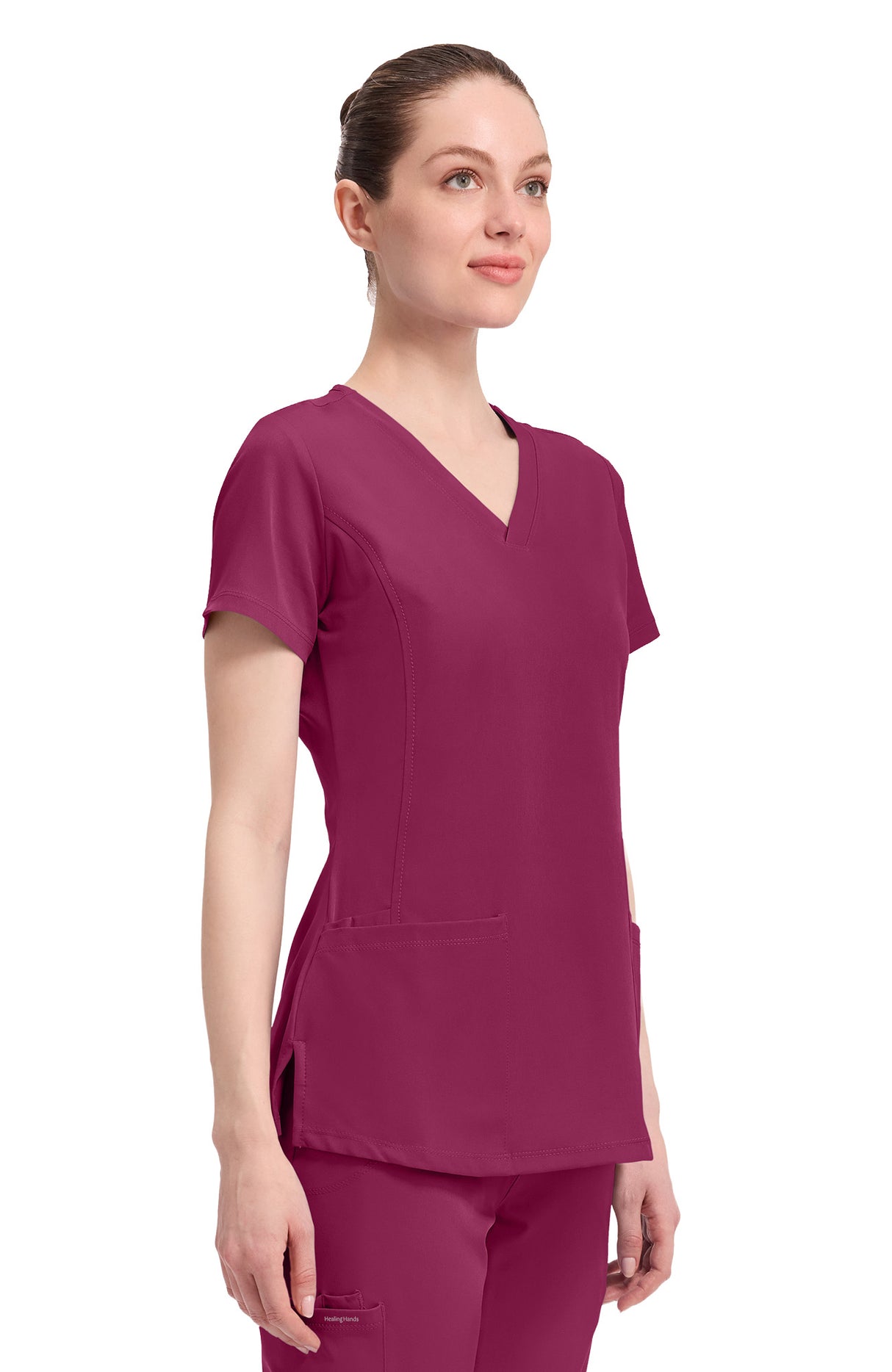 Healing Hands HH Works Monica Women's 4-Pocket Stretch V-Neck Scrub Top