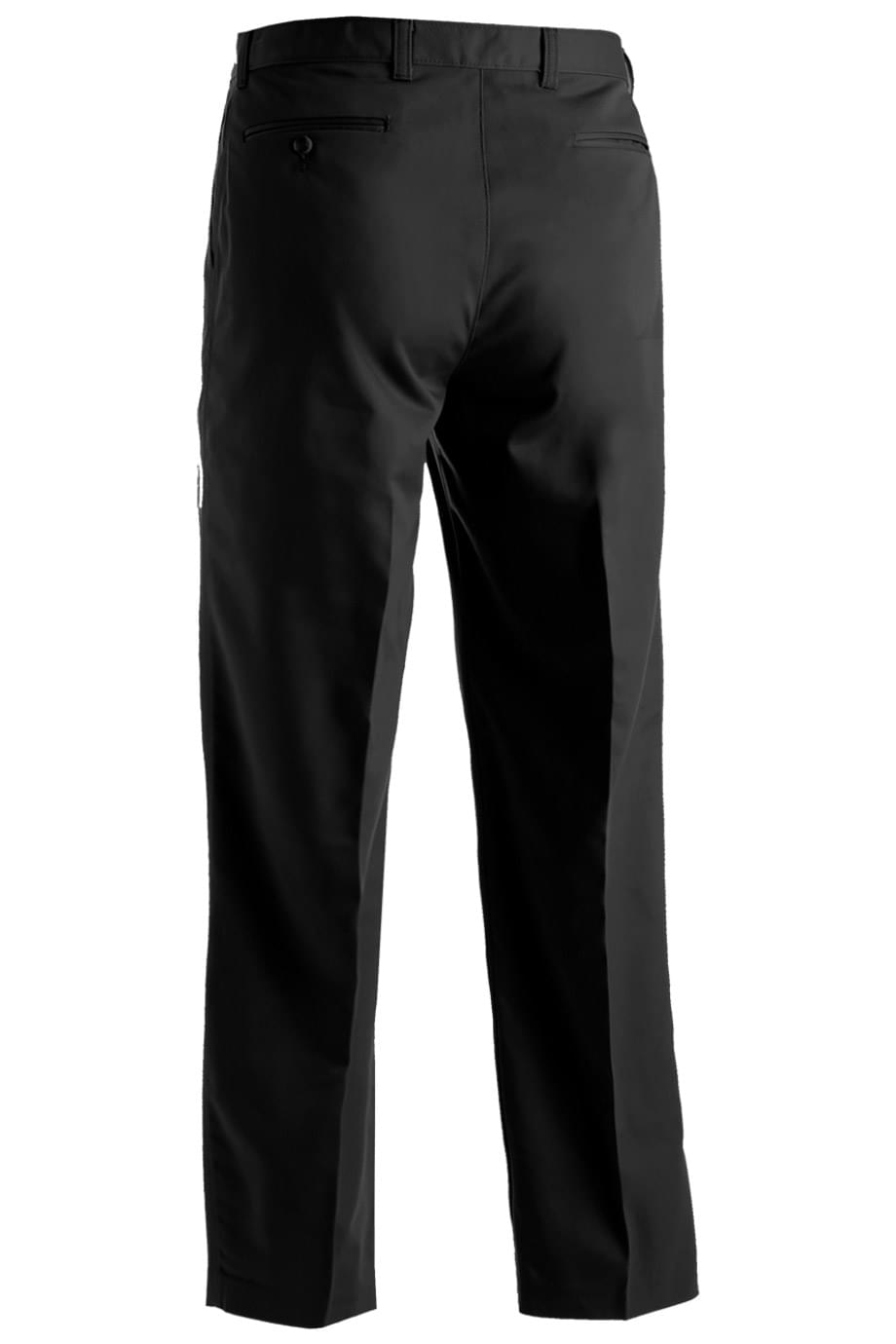 Edwards® Microfiber Flat-Front Black Dress Pant