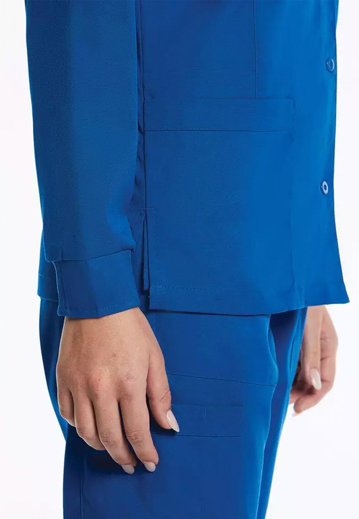 Elements by Alexanders Uniforms Women's 3-Pocket 4-Way Stretch Snap Button Scrub Jacket