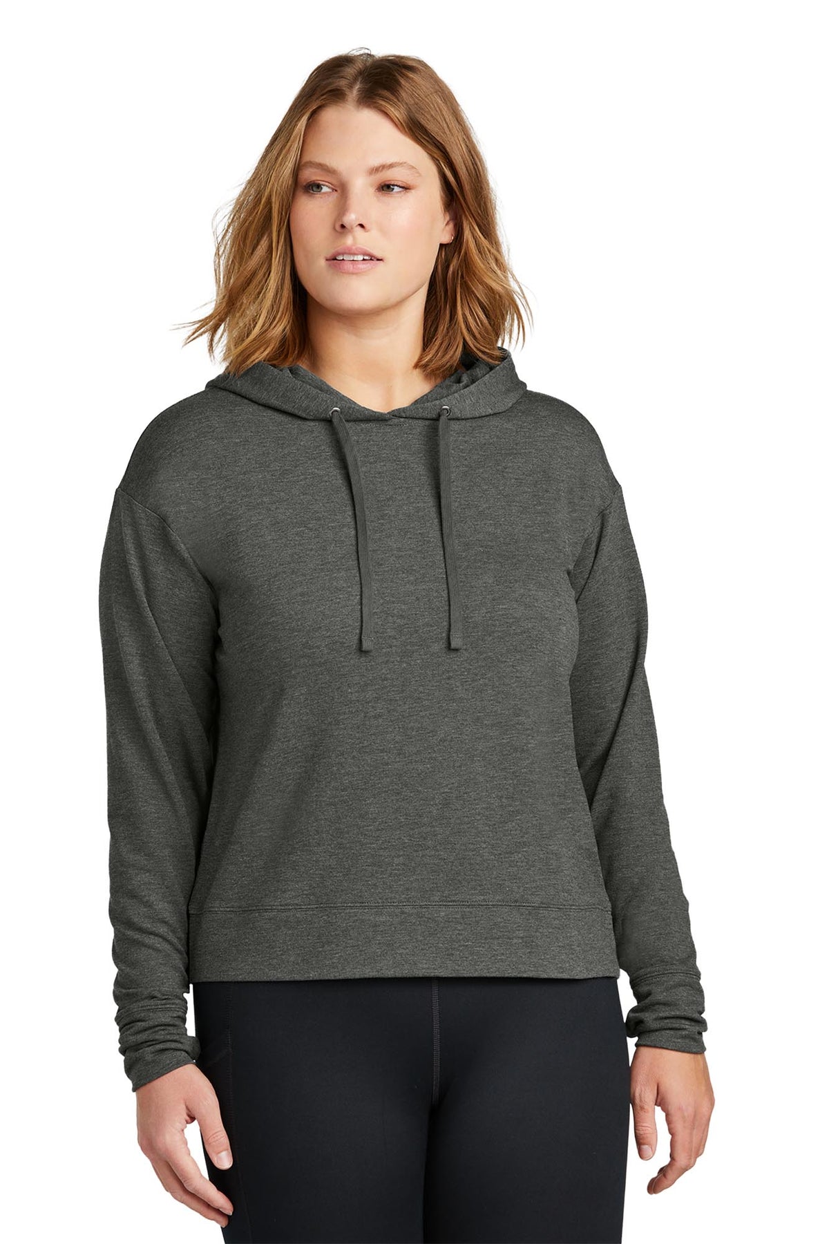 Sport-Tek® Women’s Sport-Wick® Flex Fleece Pullover Hoodie - Dark Grey Heather