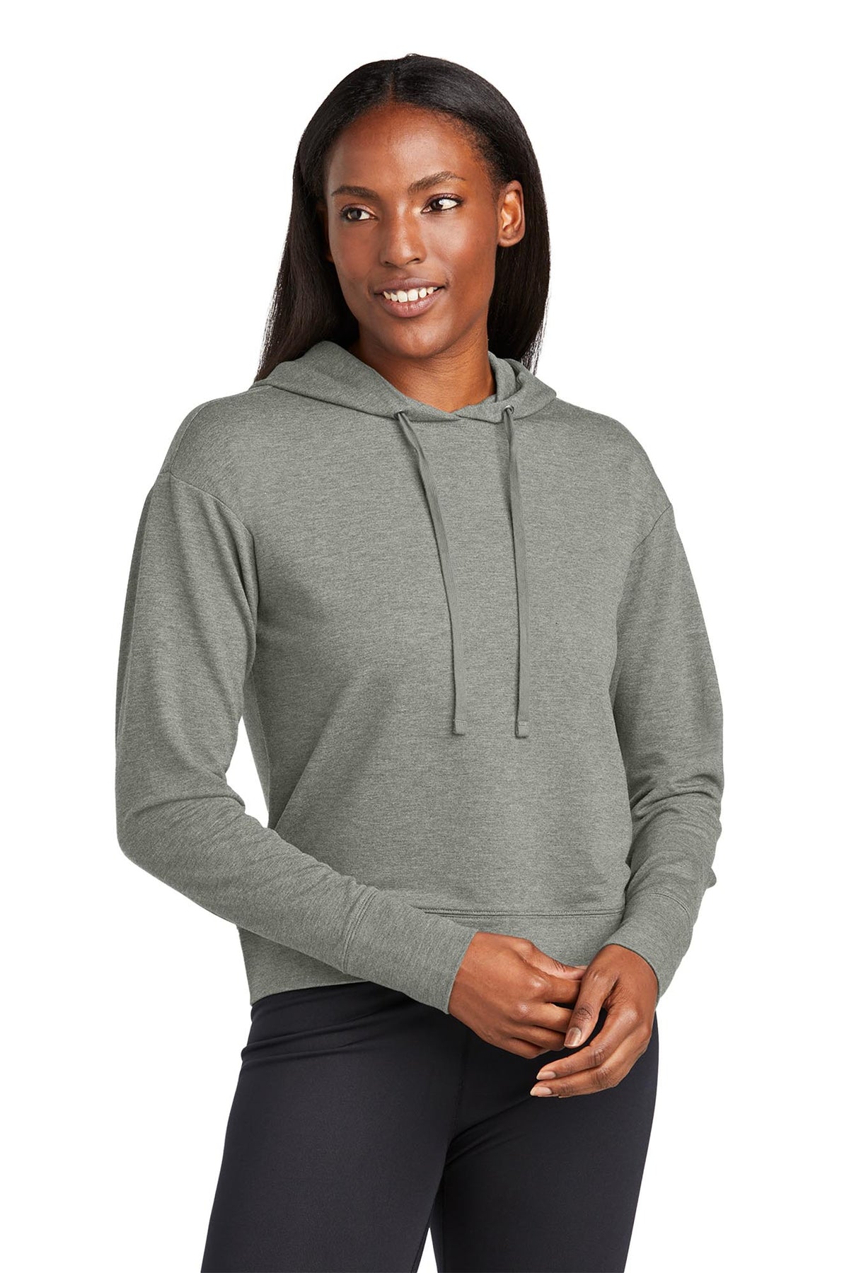 Sport-Tek® Women’s Sport-Wick® Flex Fleece Pullover Hoodie - Light Grey Heather