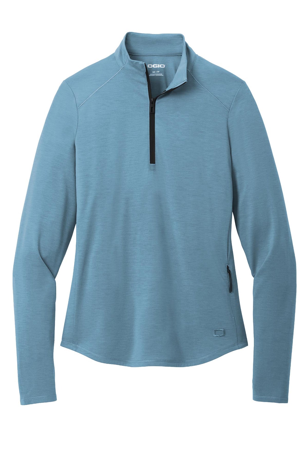 OGIO® Women’s Motion 1/4-Zip - Blue Mist