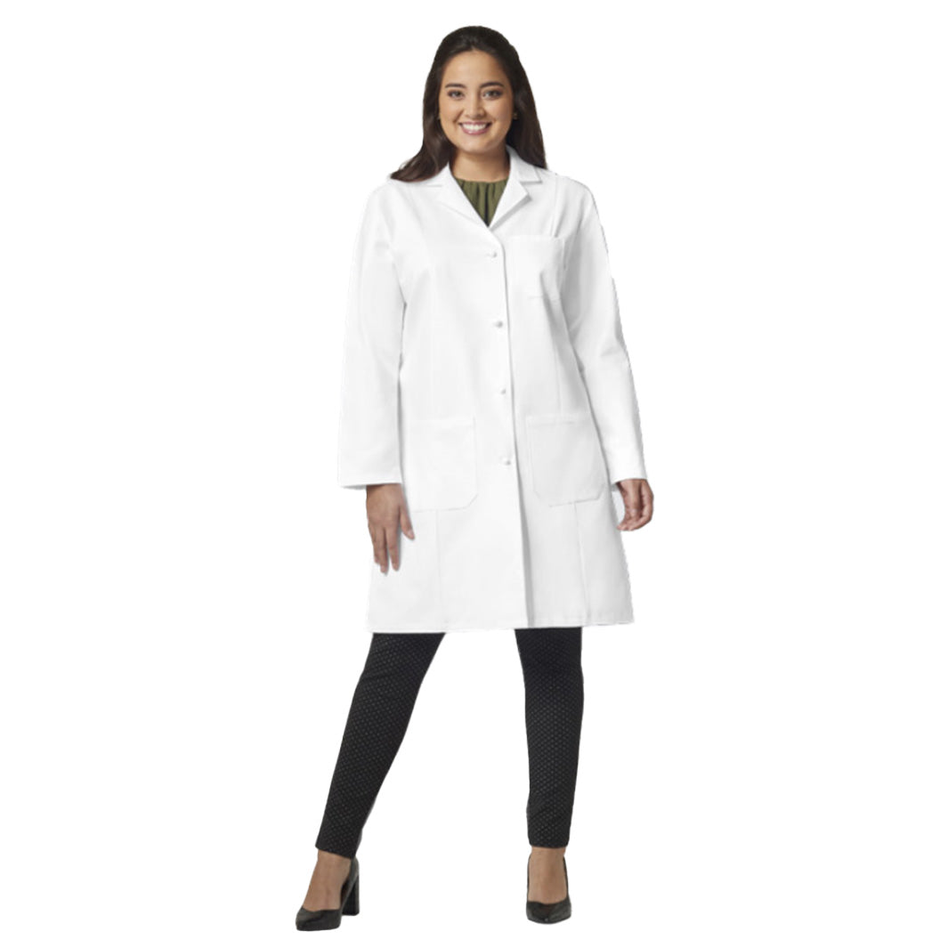 Fashion Seal Women's 39" Knot Button Lab Coat