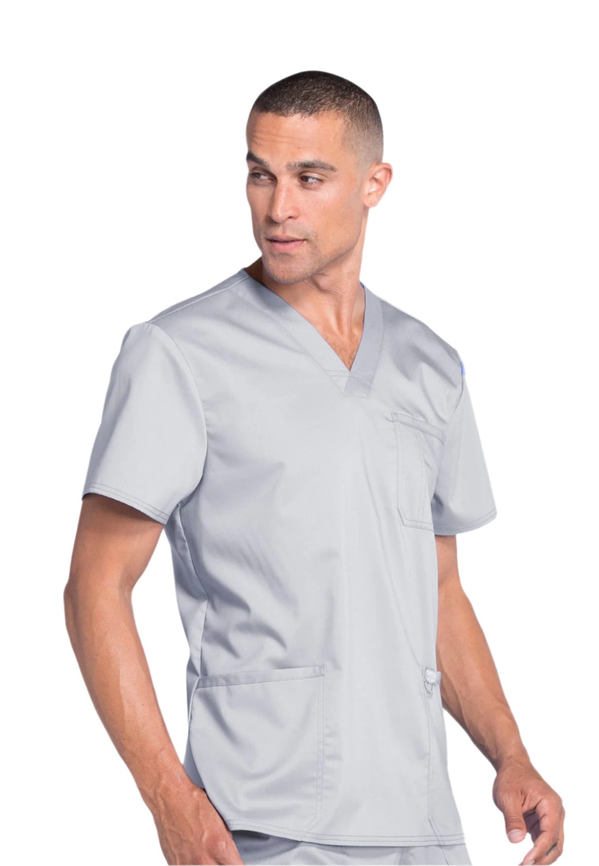 Cherokee Workwear Revolution Men's 3-Pocket V-Neck Top