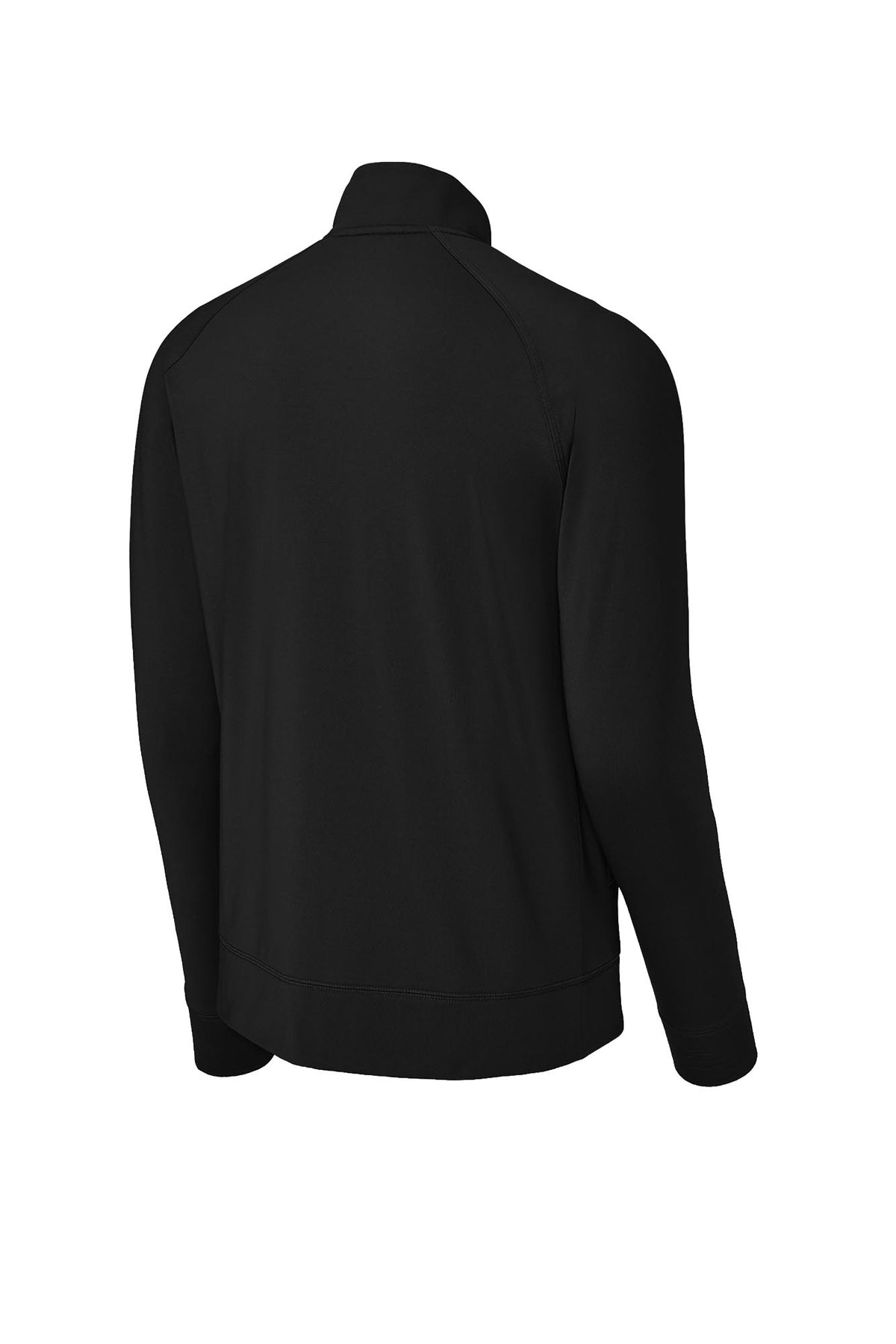 Sport-Tek® Men's Sport-Wick® Stretch Full-Zip Cadet Jacket - Black