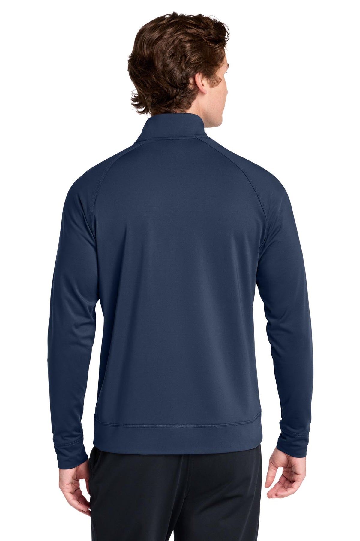 Sport-Tek® Men's Sport-Wick® Stretch Full-Zip Cadet Jacket - True Navy