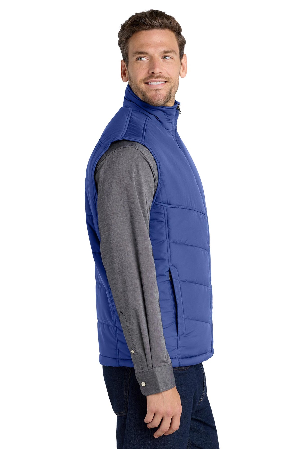 Port Authority® Puffy Vest - Mediterranean Blue/Black