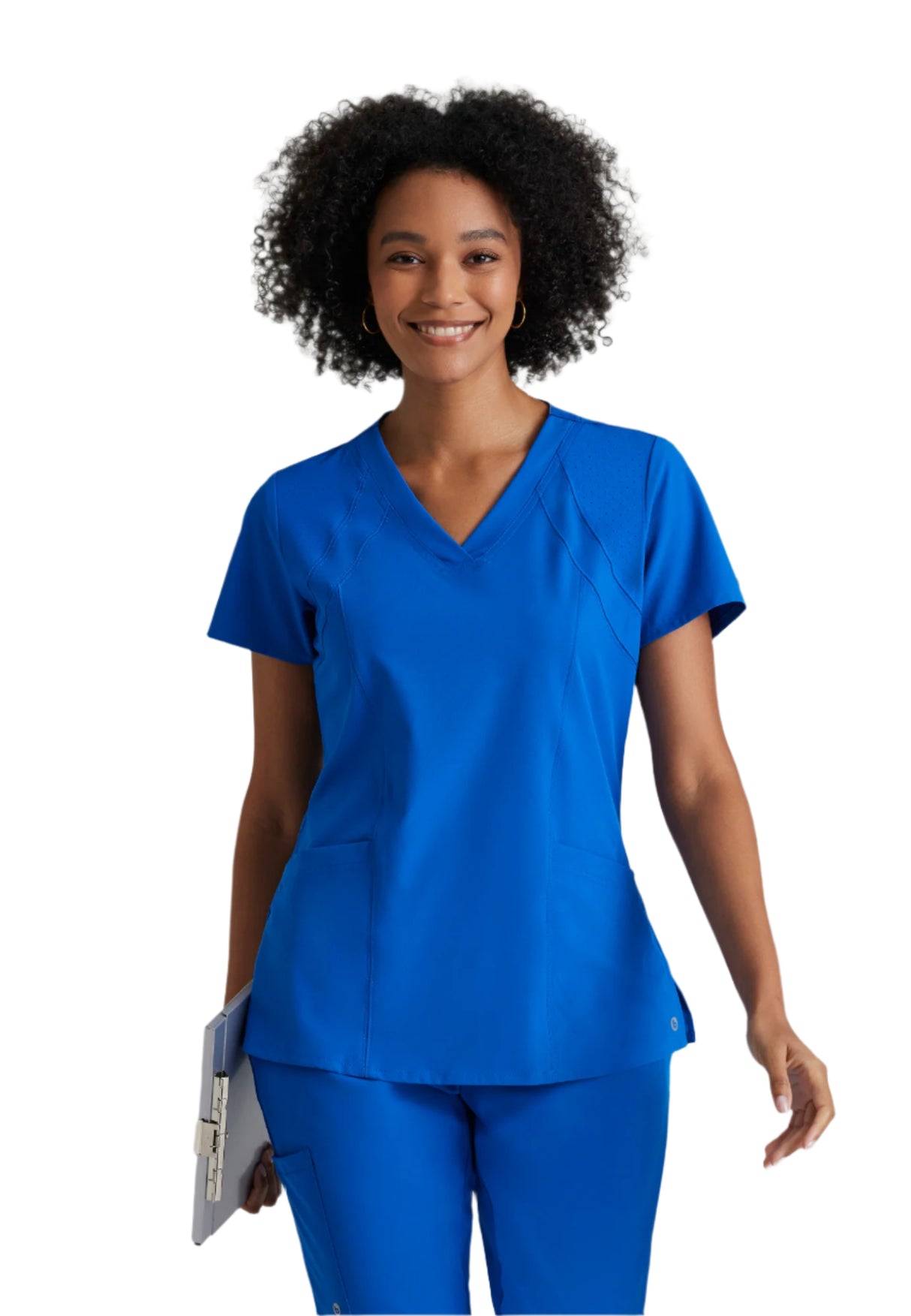 Barco One Women's Racer Top-4 Pocket V-Neck Breathable Top