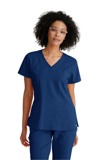Barco One Women's Racer Top-4 Pocket V-Neck Breathable Top