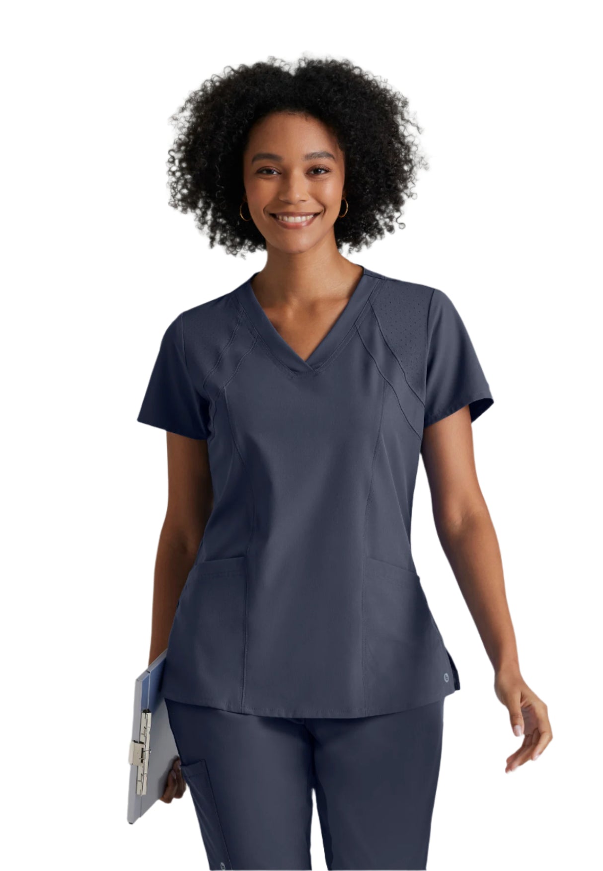 Barco One Women's Racer Top-4 Pocket V-Neck Breathable Top