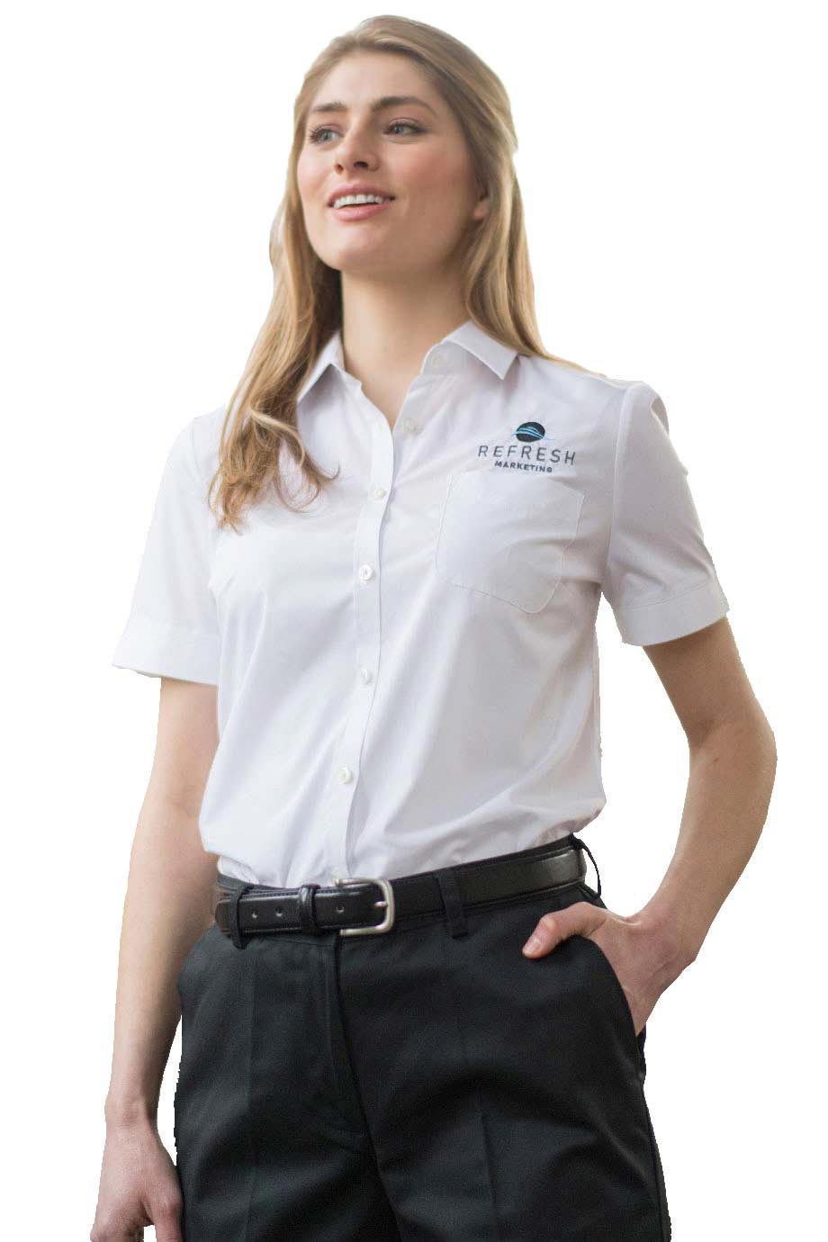 Edwards® Essential Broadcloth Short Sleeve Ladies Shirt