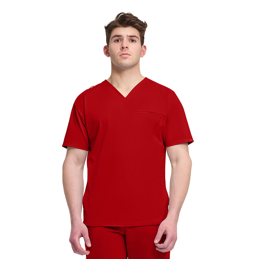 Achieve by Cherokee Men's 3-Pocket V-Neck Top