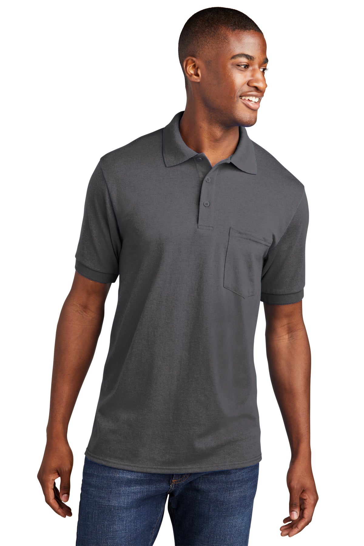 Men's Port & Company® Core Blend Jersey Knit Pocket Polo