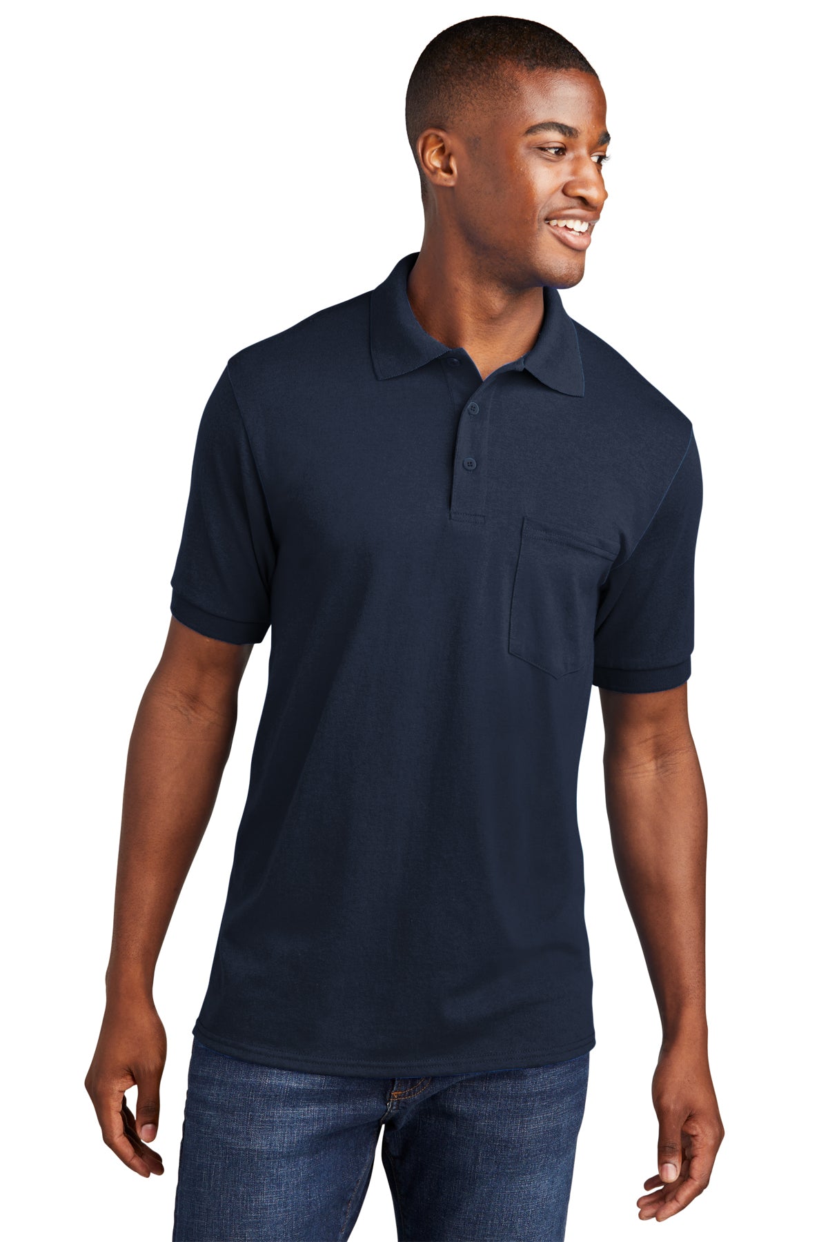 Men's Port & Company® Core Blend Jersey Knit Pocket Polo