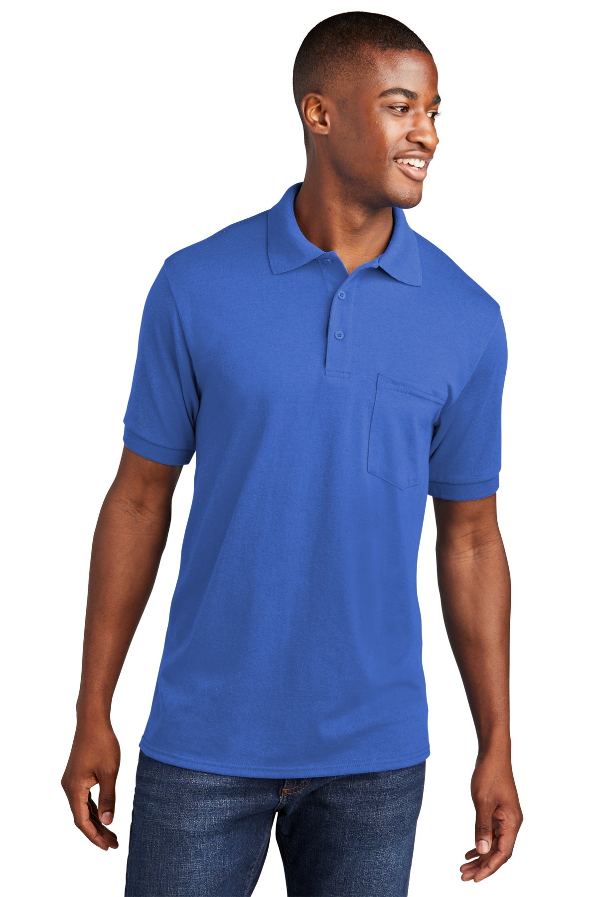 Men's Port & Company® Core Blend Jersey Knit Pocket Polo