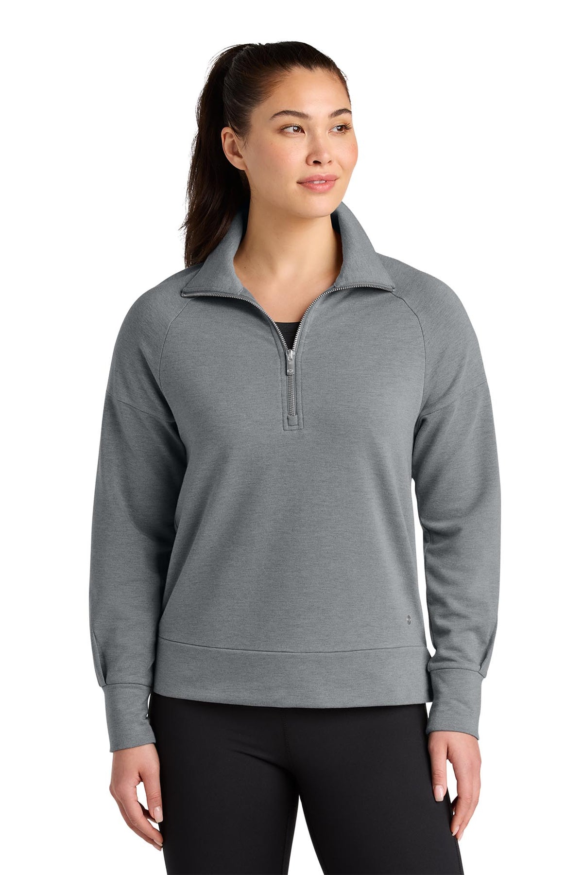 OGIO® Women’s Luuma 1/2-Zip - Petrol Grey Heather