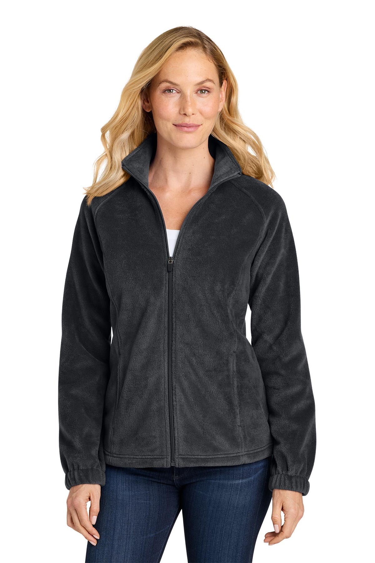 Port Authority® Women's Plush Fleece Full-Zip Jacket - Black
