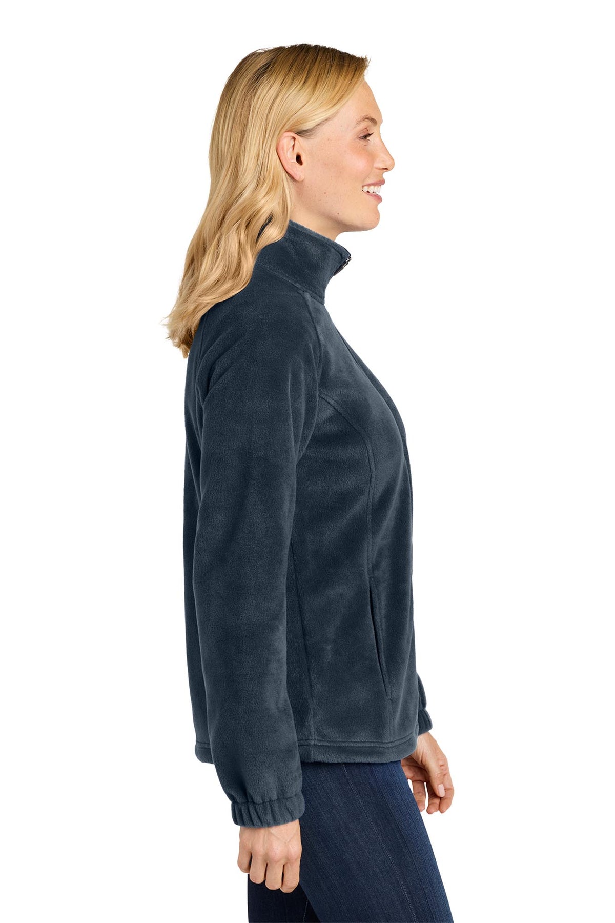 Port Authority® Women's Plush Fleece Full-Zip Jacket - Night Navy