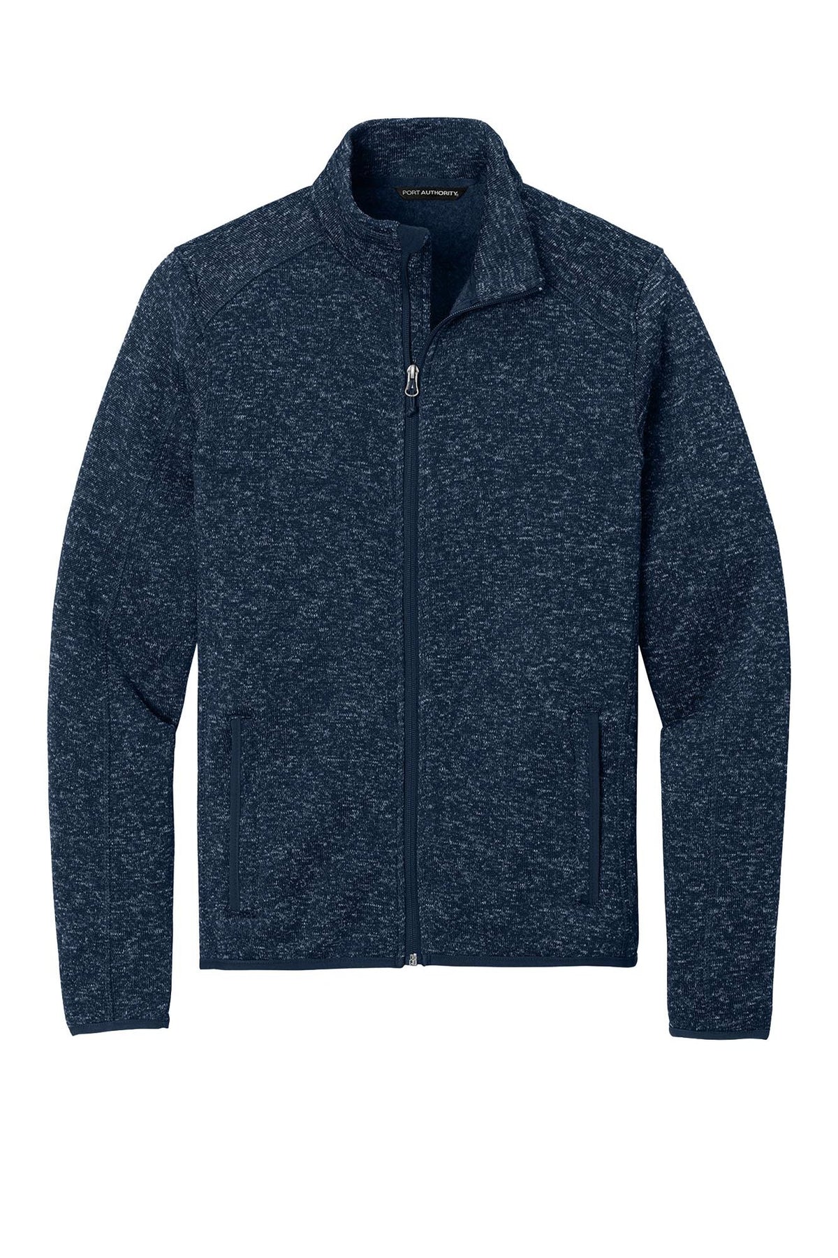 Port Authority® Sweater Fleece Jacket - River Blue Navy Heather