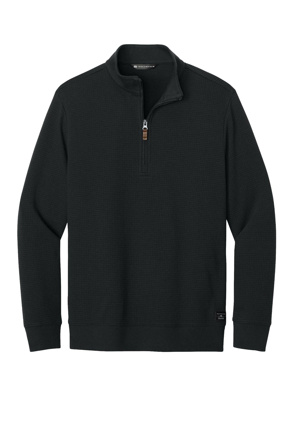 TravisMathew Men's Waffle 1/4-Zip - Black