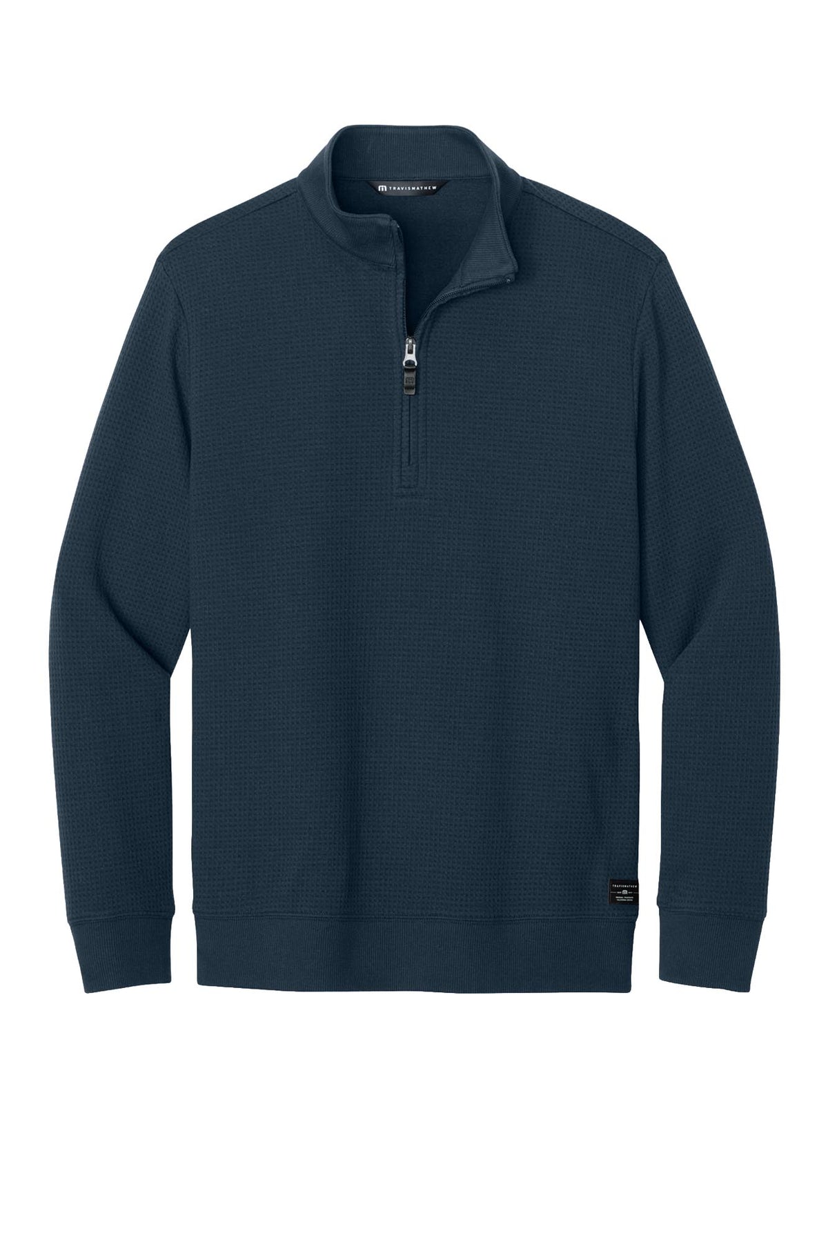 TravisMathew Men's Waffle 1/4-Zip - Total Eclipse