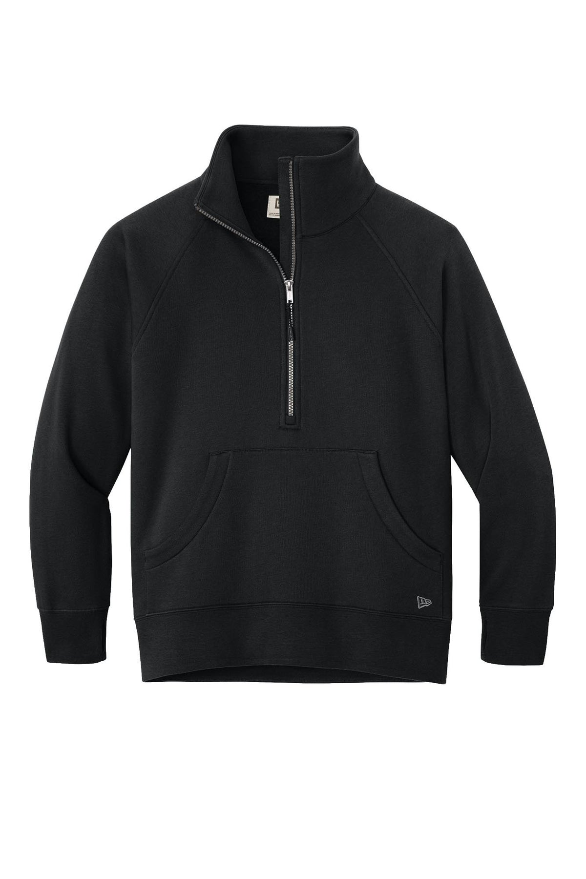 New Era® Women’s Heritage Fleece 1/2-Zip - Black