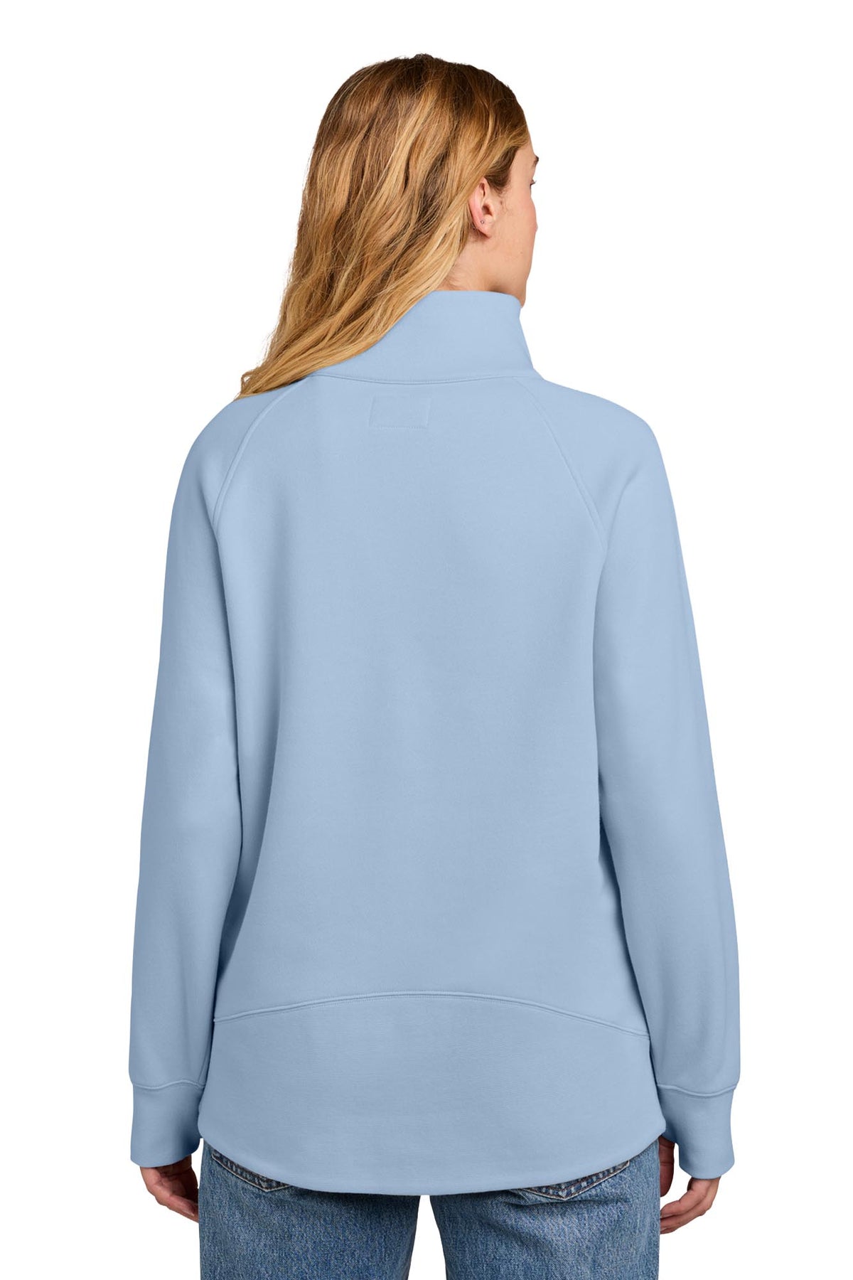 New Era® Women’s Heritage Fleece 1/2-Zip - Cloud Blue
