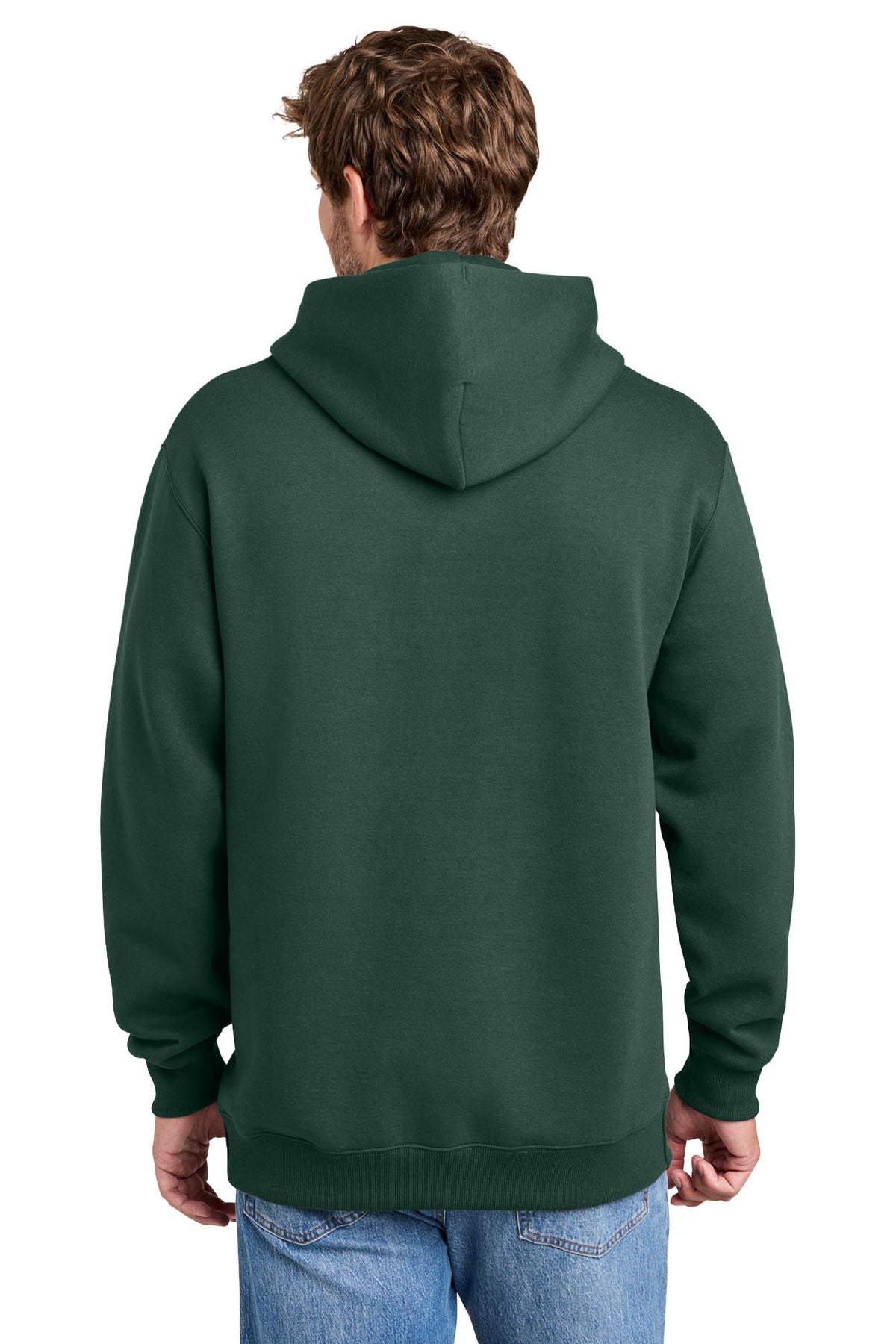 Port & Co® Men's Foundation Fleece Pullover Hooded Sweatshirt - Dark Green