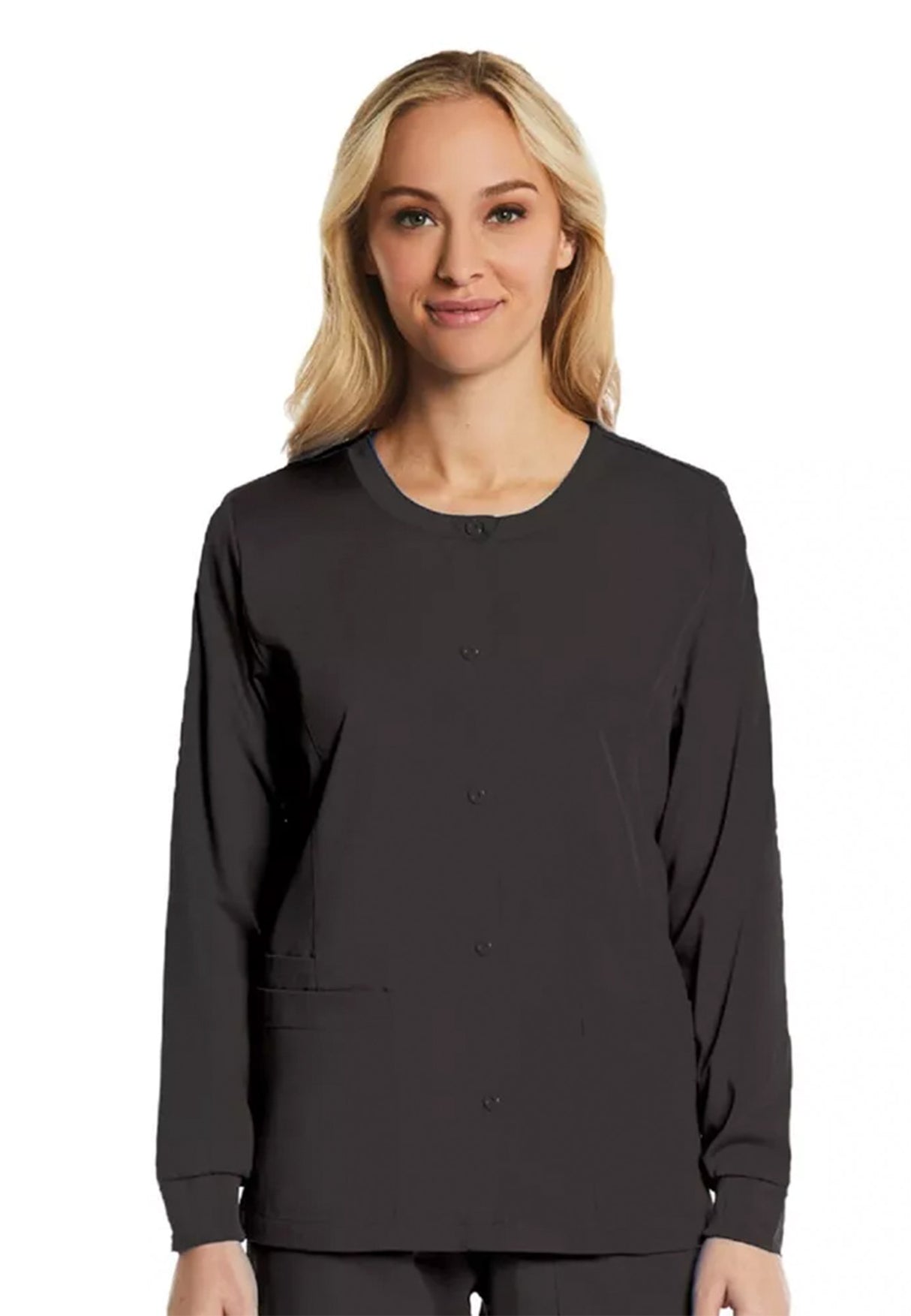 Elements by Alexanders Uniforms Women's 3-Pocket 4-Way Stretch Snap Button Scrub Jacket