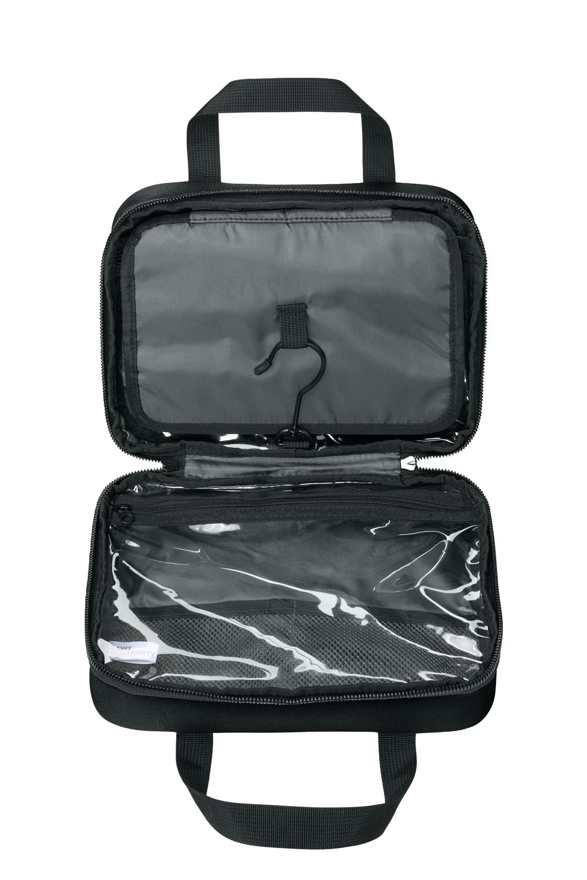 Port Authority® Matte Oxford Hanging Travel Case - Deep Black
