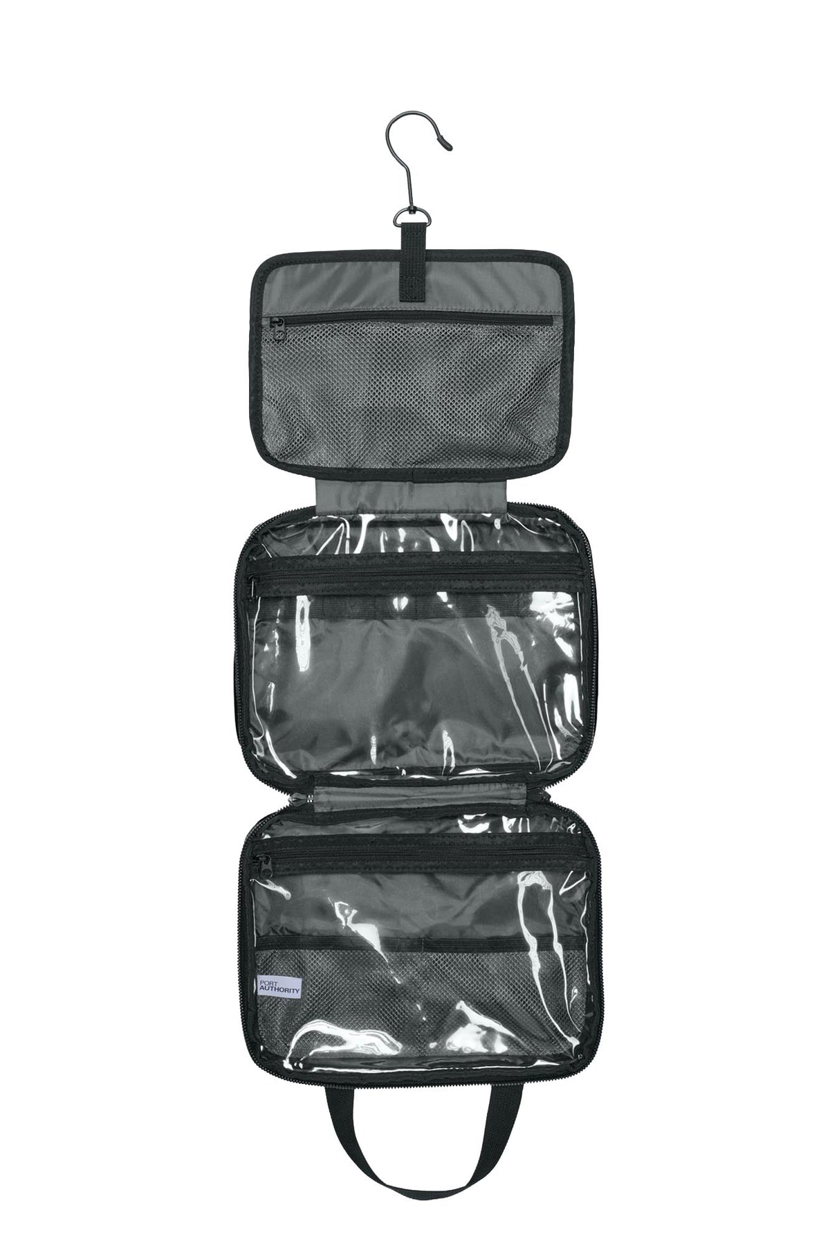 Port Authority® Matte Oxford Hanging Travel Case - Deep Black