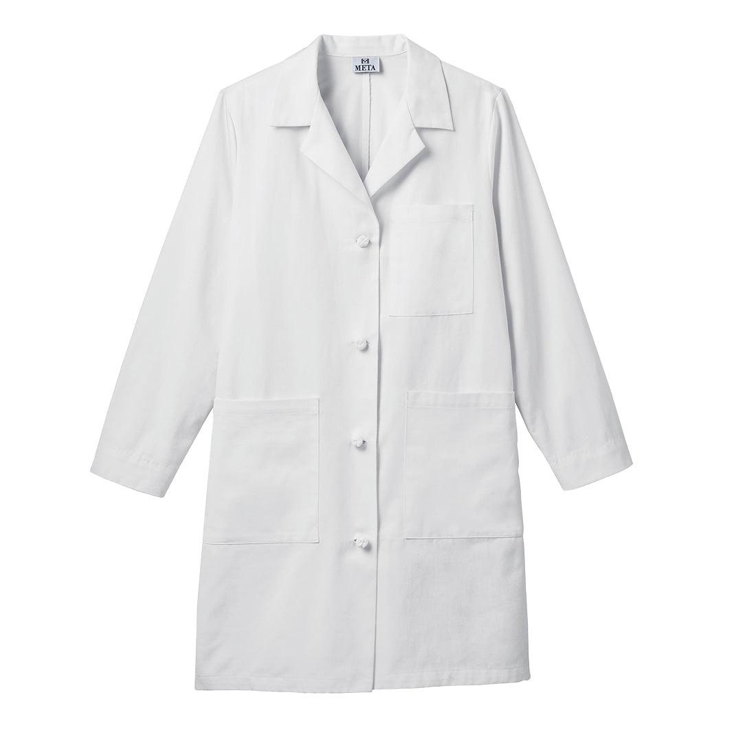Meta Women's 38" iPad Knot Button Labcoat
